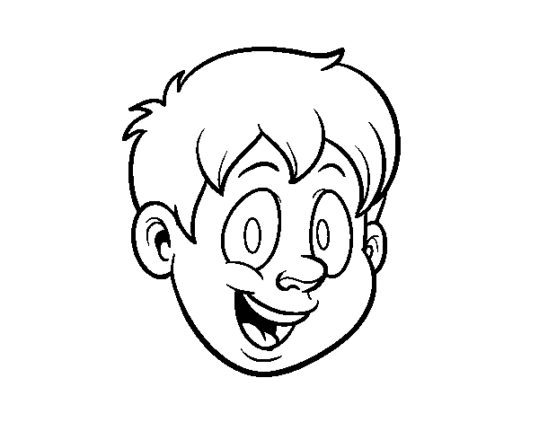 Human head coloring page