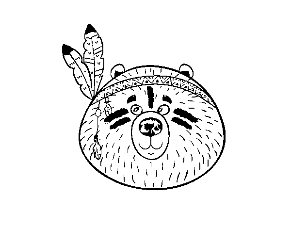 Indian bear coloring page