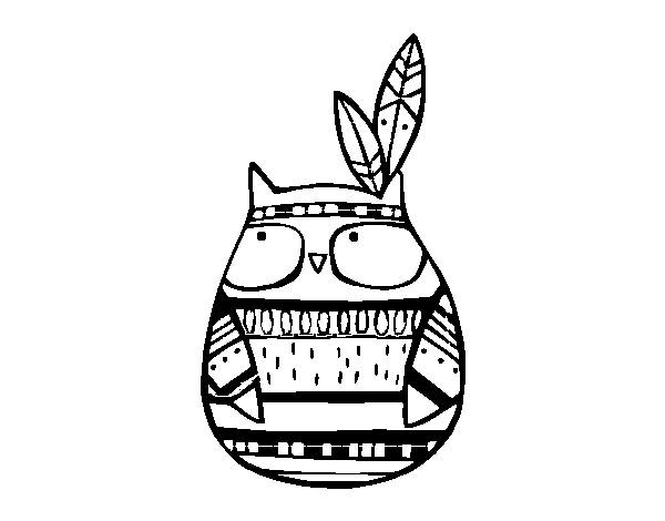 Indian Owl coloring page