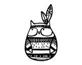 Indian Owl coloring page