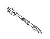 Indian spear coloring page