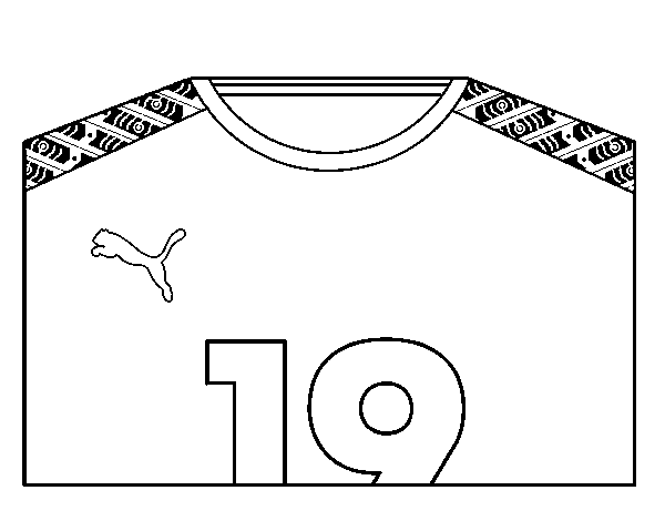 Ivory Coast World Cup 2014 t-shirt coloring page