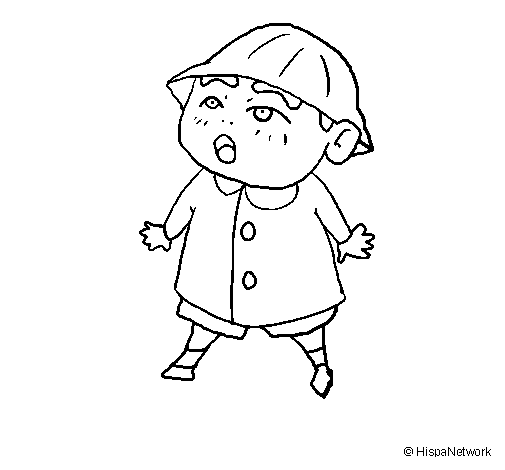 Japanese scholar coloring page