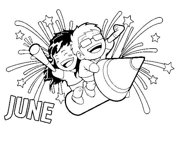 June coloring page