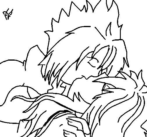 Kiss III coloring page