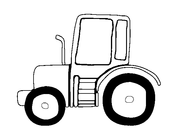 Lamboghini tractor coloring page