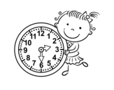 Learn the hours coloring page