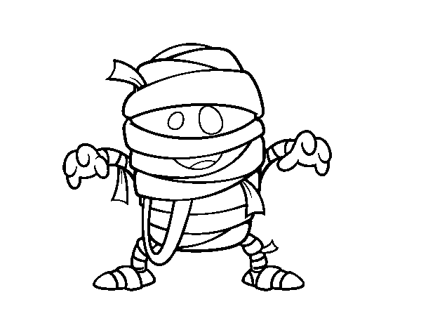 Likeable mummy coloring page
