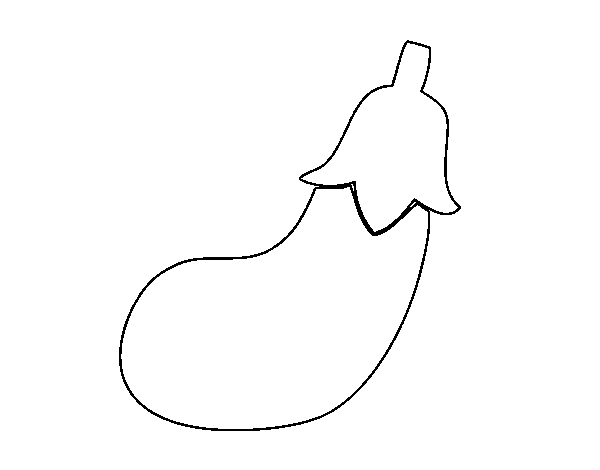 Little aubergine coloring page