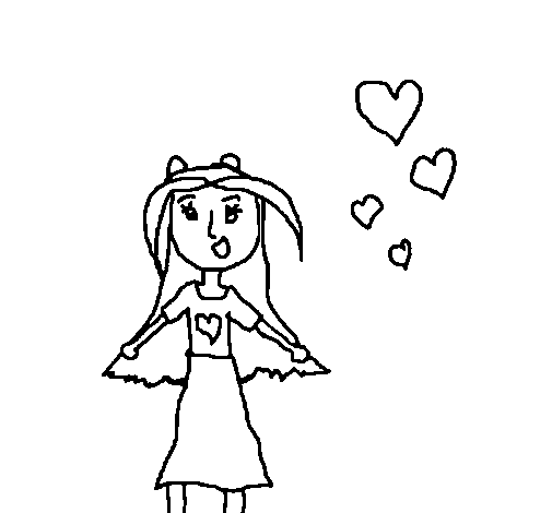 Little girl 11 coloring page