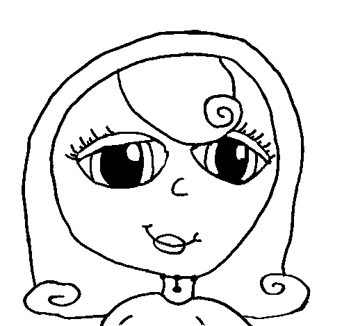 Little girl 4 coloring page