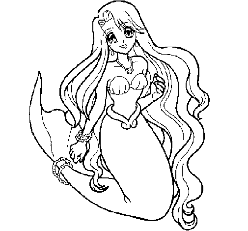 Little mermaid coloring page