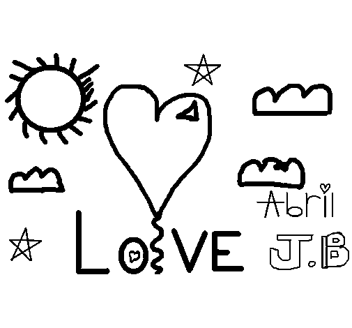 Love Abril coloring page