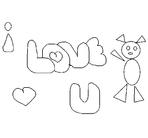 Luvu coloring page