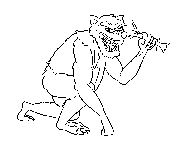 Lycanthrope coloring page