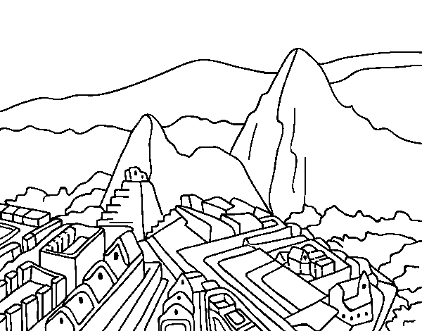 Machu Picchu coloring page