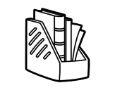 Magazine rack coloring page