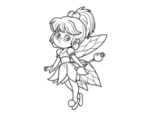 Magical forest fairy forest coloring page