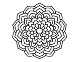 Mandala flower petals coloring page