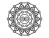 Mandala meditation coloring page