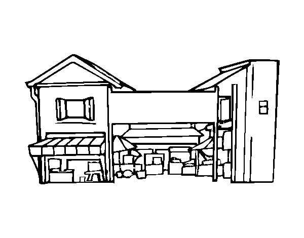 Market coloring page