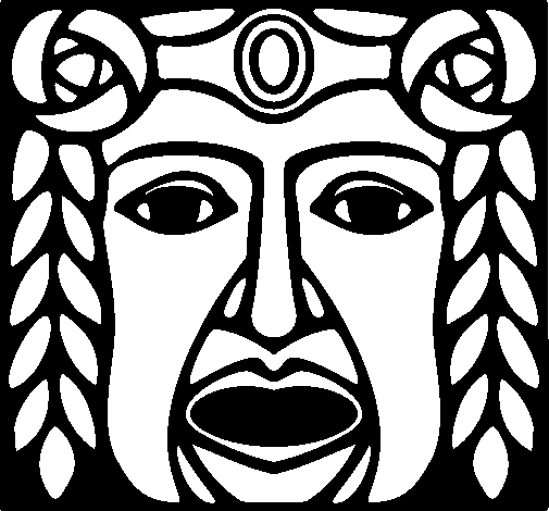 Maya  Mask coloring page