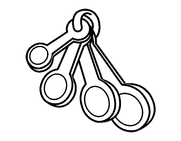 Measuring spoons coloring page