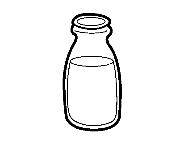 Milk bottle coloring page