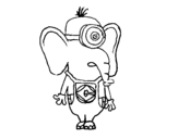 Minion Elephant coloring page