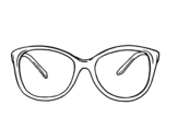 Modern glasses coloring page