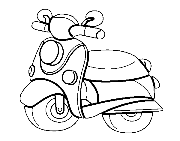 Motorcycle Vespa coloring page