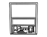 Movie theater coloring page