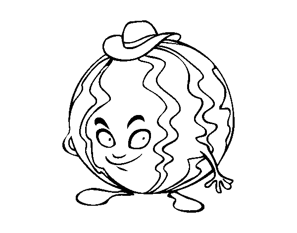 Mr. Watermelon coloring page