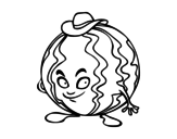 Mr. Watermelon coloring page