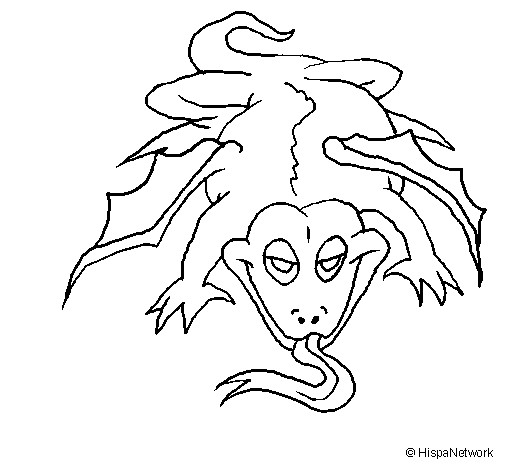 Mutant lizard coloring page
