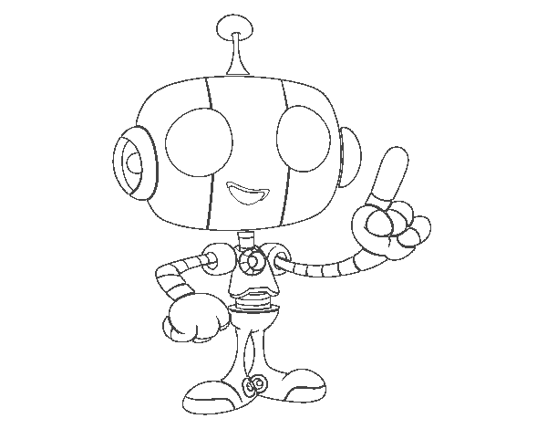 Nice robot coloring page
