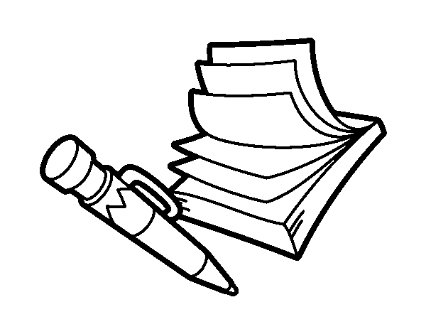 Notepad coloring page