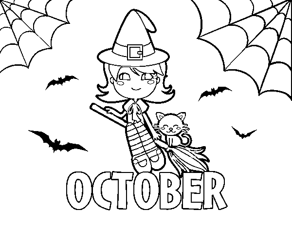 October coloring page