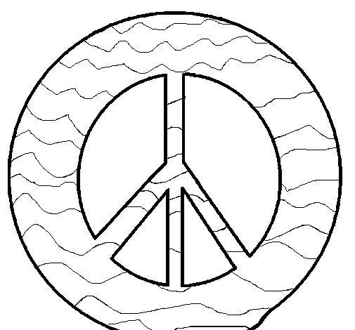 Peace symbol coloring page