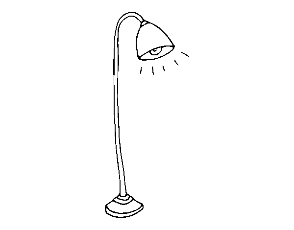 Pedestal lamp coloring page