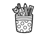 Pen holders coloring page