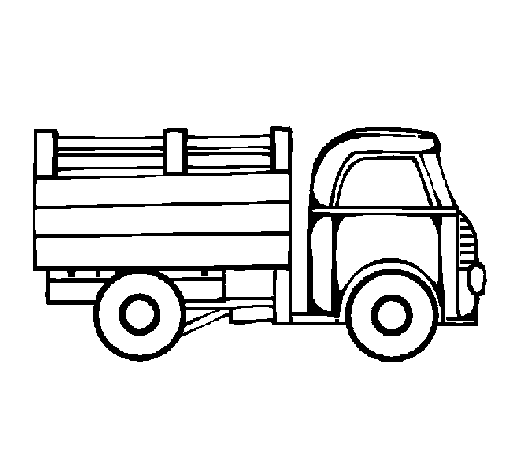 Pick-up truck coloring page