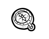 Pirate compass coloring page