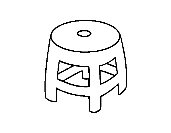 Plastic stool coloring page