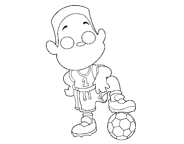 Player number 1 coloring page