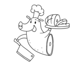 Pork Meat coloring page