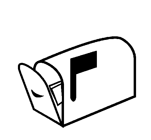 Postbox coloring page