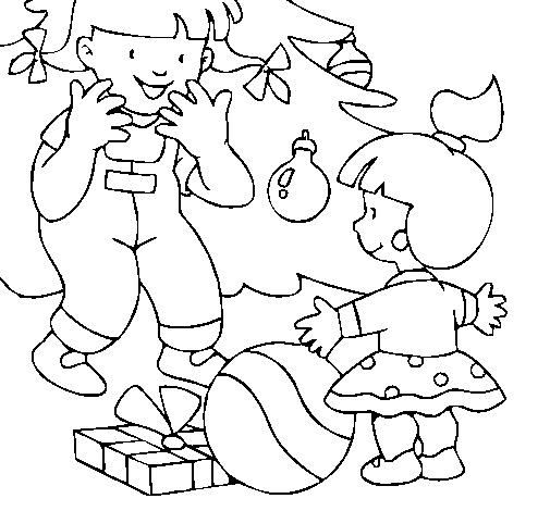 Presents coloring page