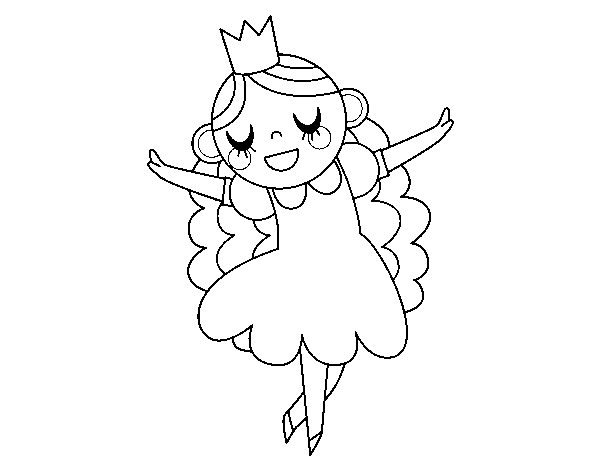 Princess happiness coloring page