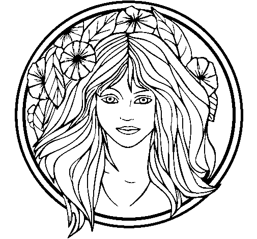 Princess of the forest 2 coloring page